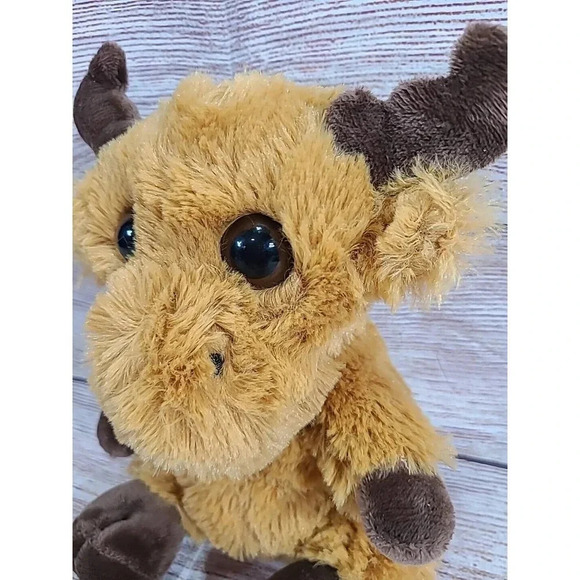 Giftable World Plush Moose Stuffed Animal Toy Soft Horns Brown 7" 2022 - Picture 2 of 6